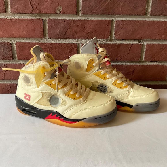Nike Air Jordan 5 Retro x Off White DH85650-100 Size US 10 NWB - Picture 15 of 16